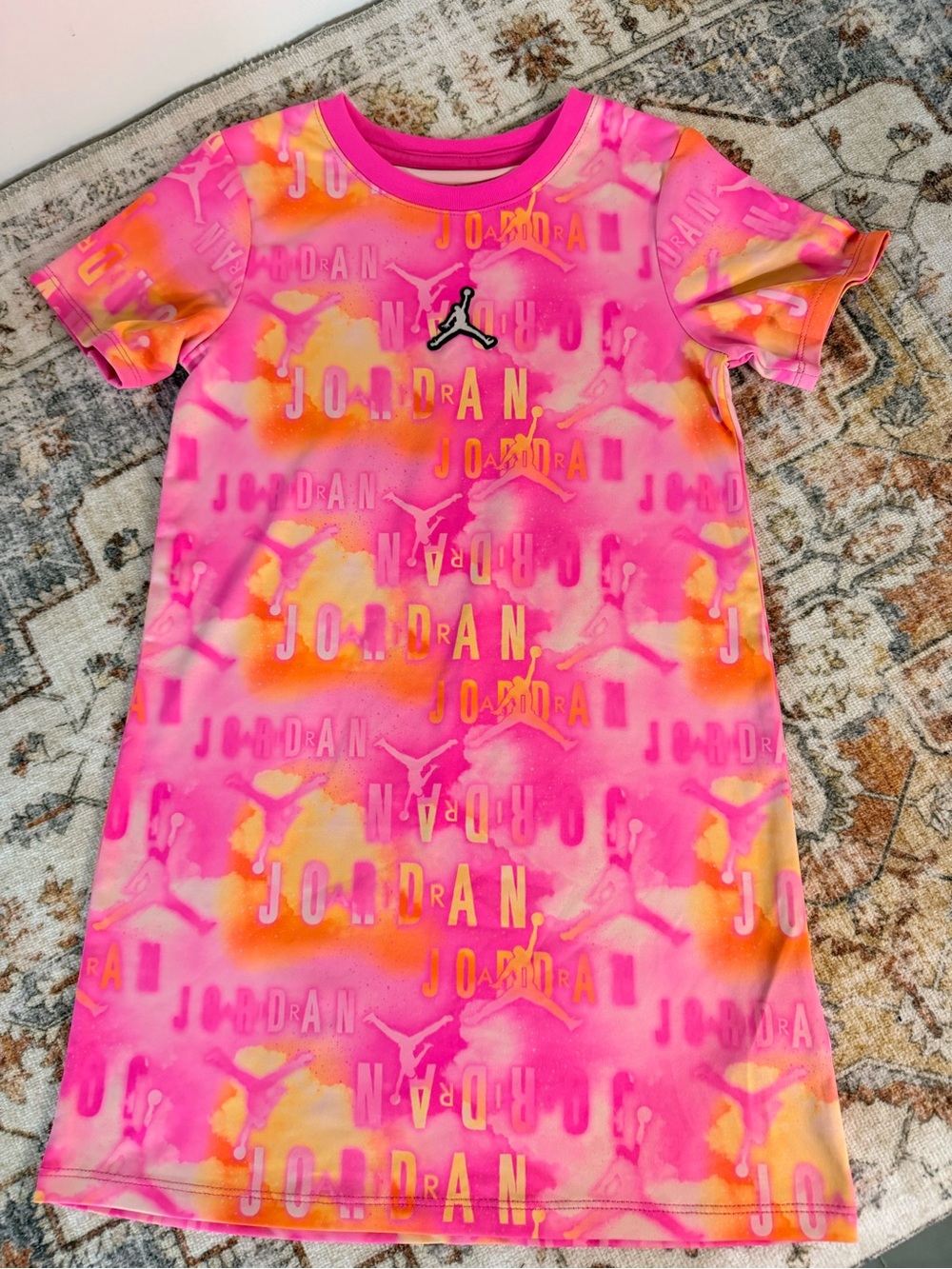 Jordan girls colorful tshirt dress